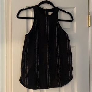 Lou & Grey Black Striped Tank Top